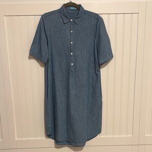 J. McLaughlin Chambray Denim Shirt Dress size M